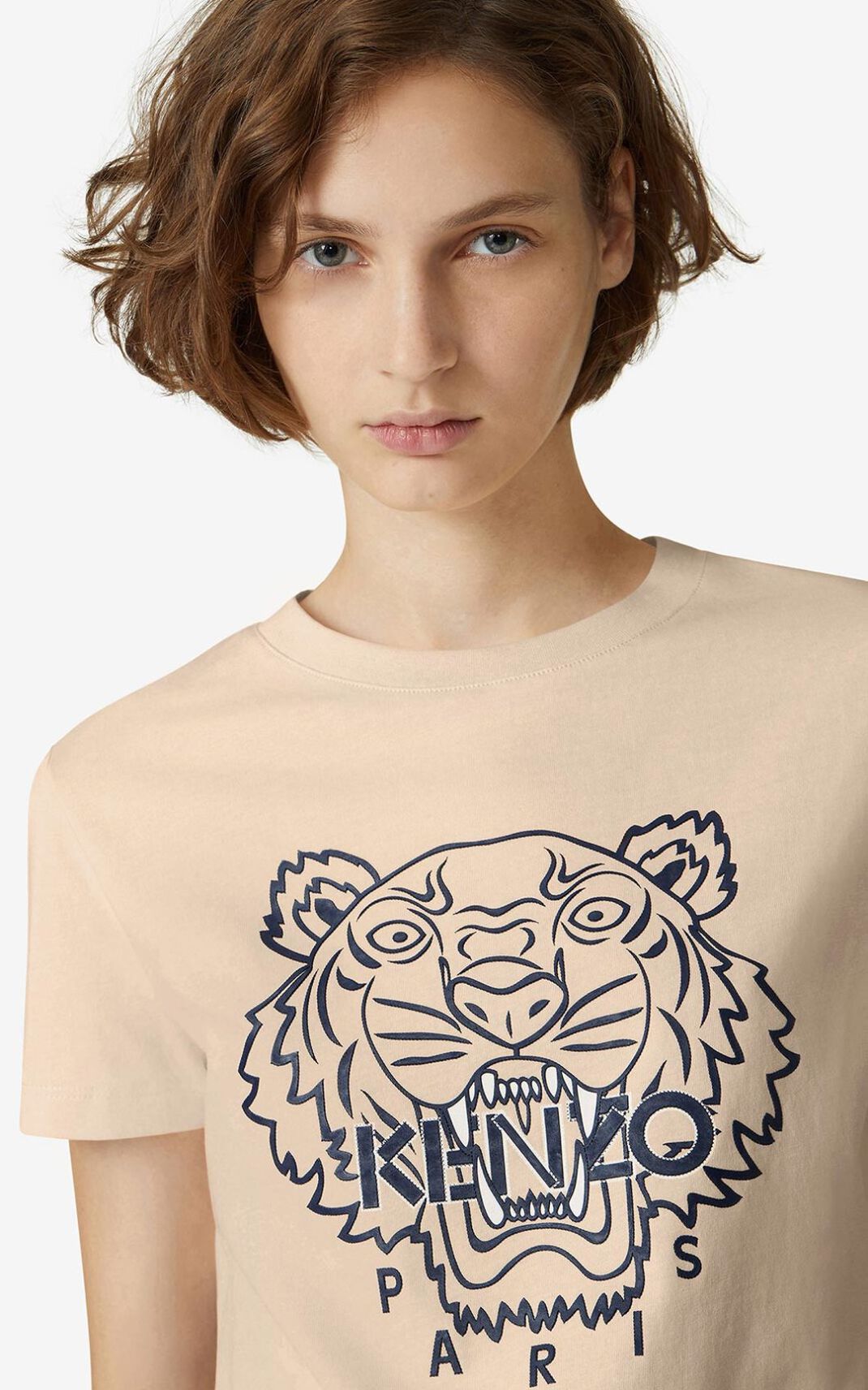 T Shirt Kenzo Tiger Femme Rose | TEDY-34681